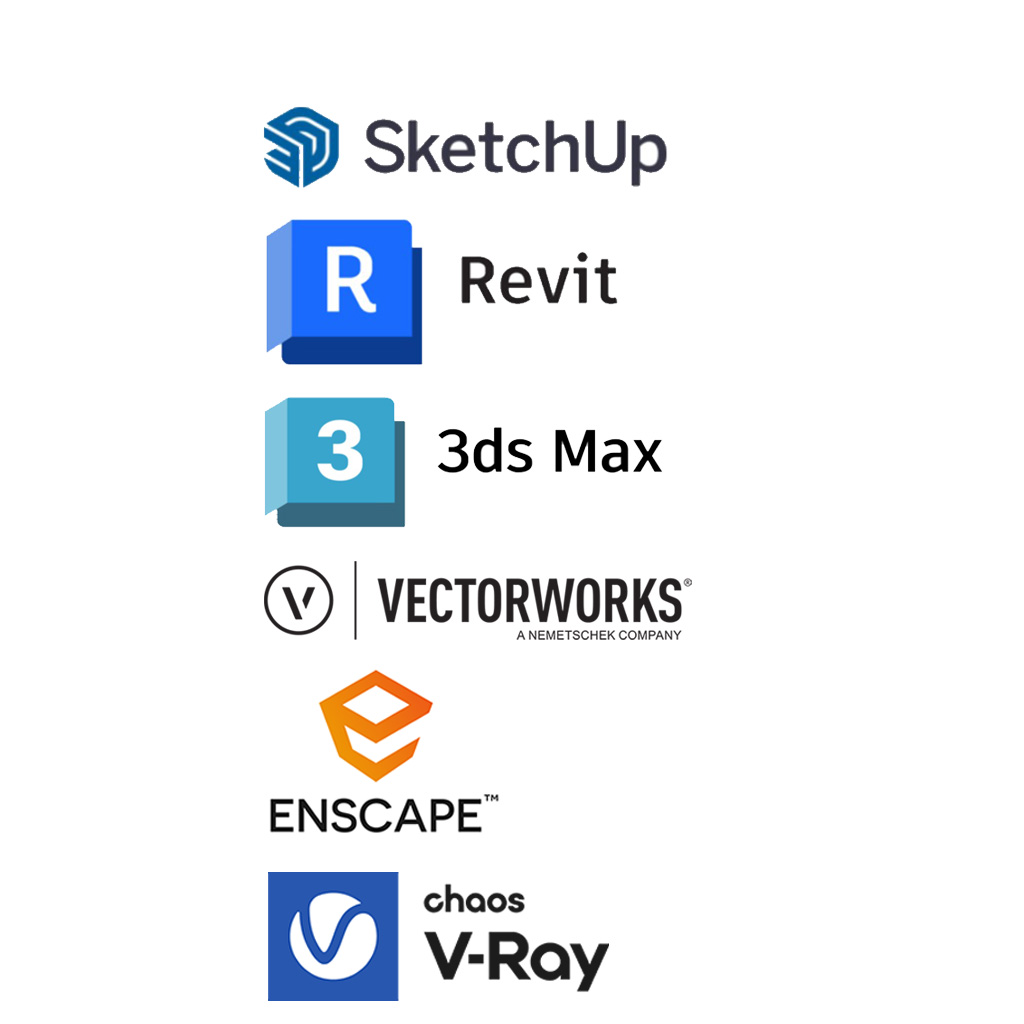 3D software logos