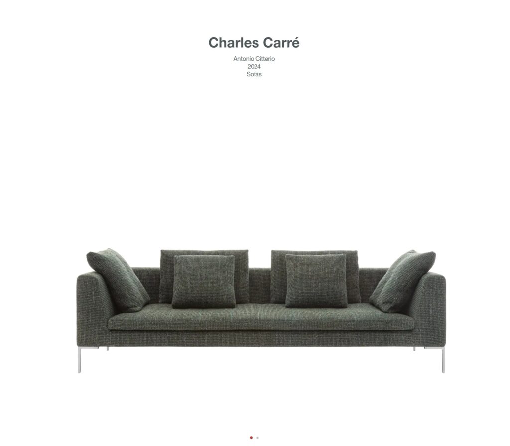 3D Sketchup model BeBItalia Charles Carre sofa CH228