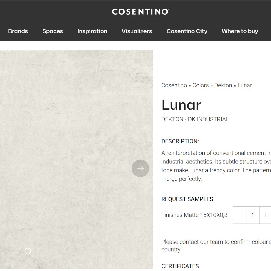 Dekton Lunar Sketchup 3D model