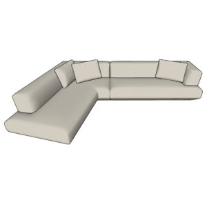 3D Sketchup model Flexform sofa Loungescape 2