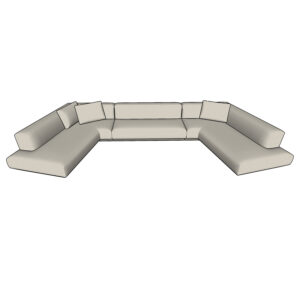 3D Sketchup model Flexform sofa Loungescape 3