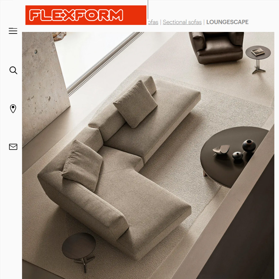 3D Sketchup model Flexform sofa Loungescape