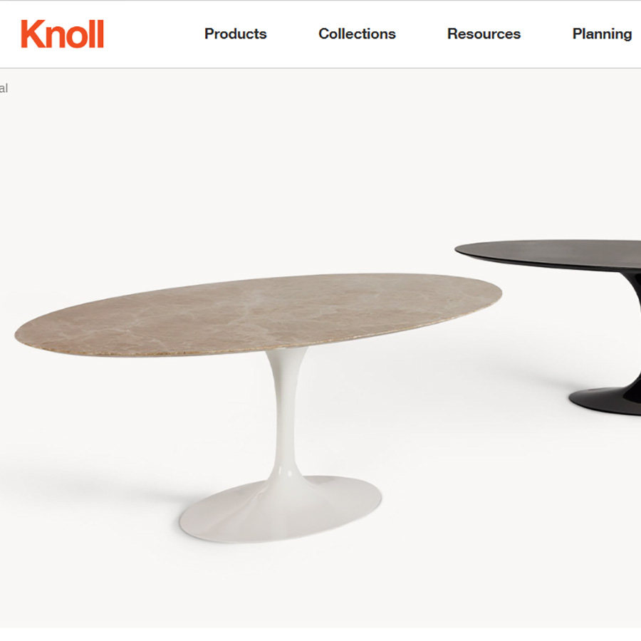 3D Sketchup model Knoll Saarinen table oval 1950x1200