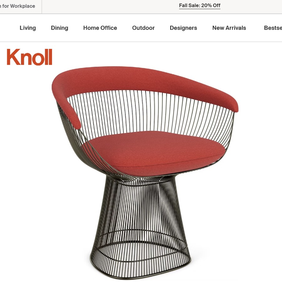 3D Sketchup model Knoll Warren Platner chair
