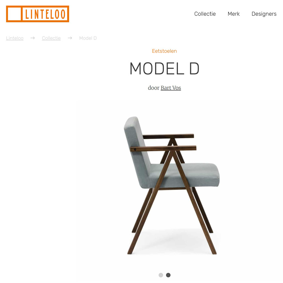 Sketchup 3d model Linteloo Model D dining chair