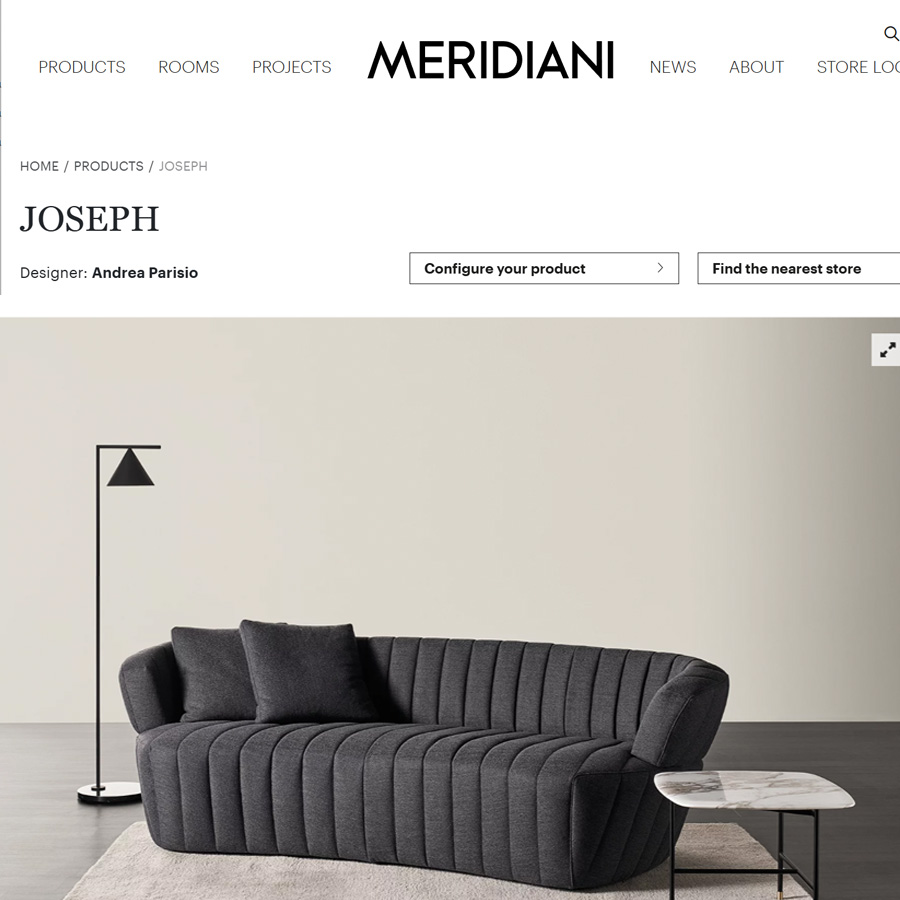 Sketchup 3d model Meridiani Joseph 240 plain
