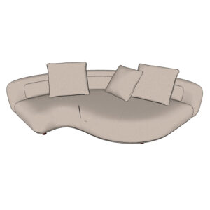 Sketchup 3D model Minotti Bezier chais lounge 228X228cm