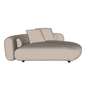 Sketchup 3D model Minotti Bezier chaise longue 175X210cm