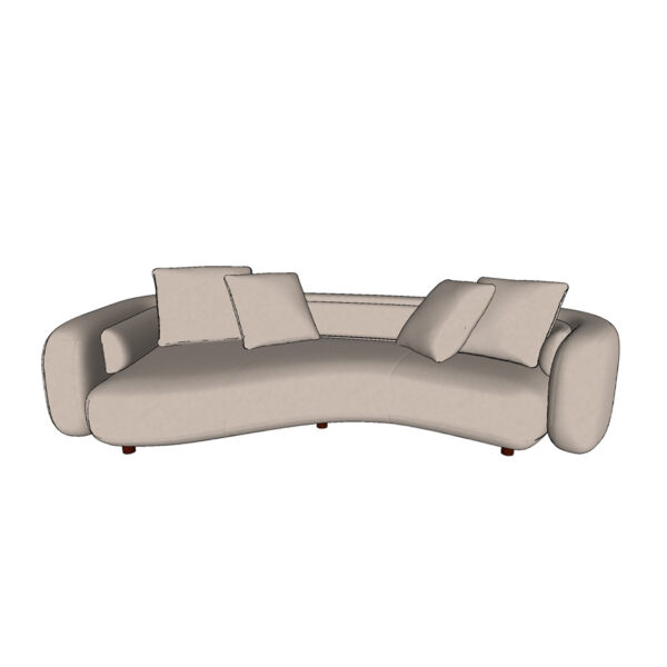 Sketchup 3D model Minotti Bezier sofa Double depth 297X171cm
