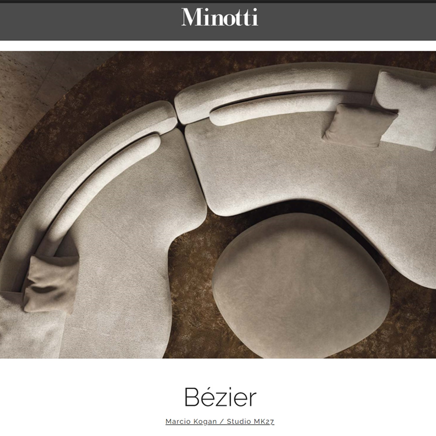 Sketchup 3D model Minotti Bezier web