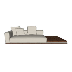 Sketchup 3D model Minotti Horizonte element 1 armrest top square 310cm
