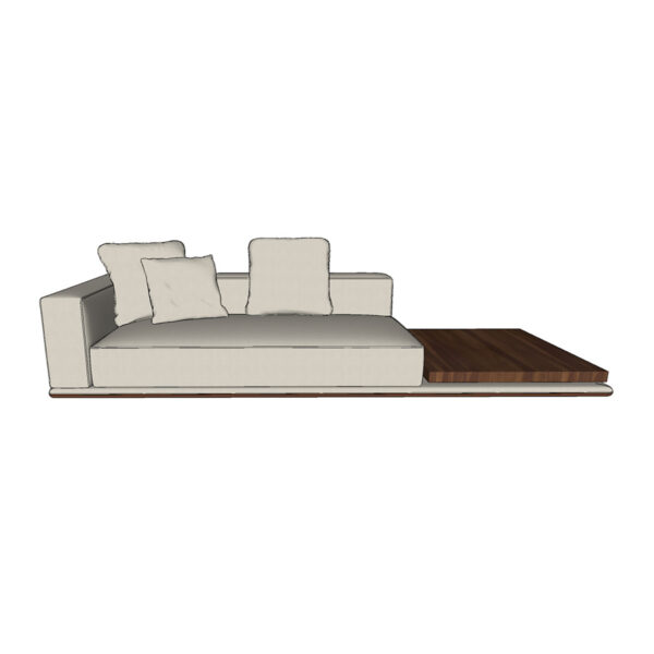 Sketchup 3D model Minotti Horizonte element 1 armrest top square 310cm