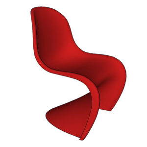 3D Sketchup model Vitra Panton chair Verner Panton